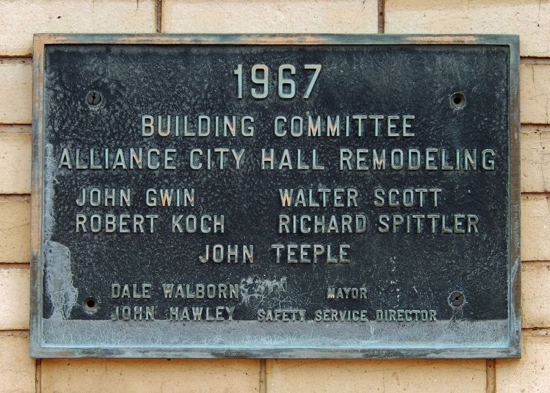 1967 City Hall Remodel Marker image. Click for full size.