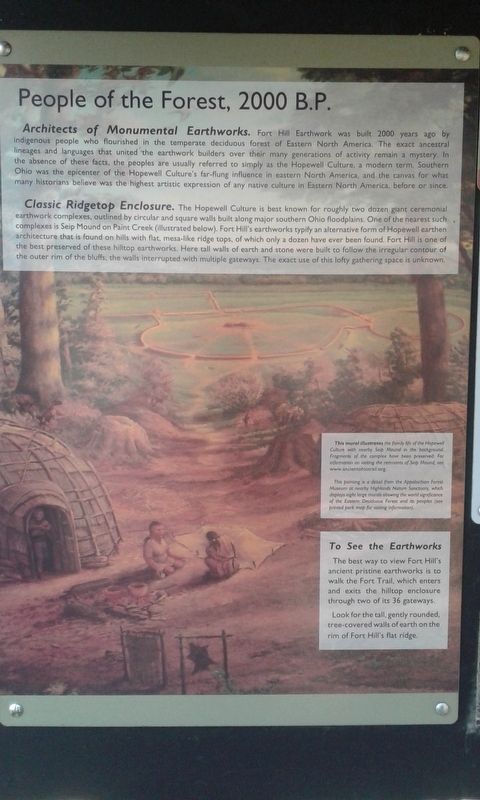 People of the Forest, 2000 B.P. Marker image. Click for full size.
