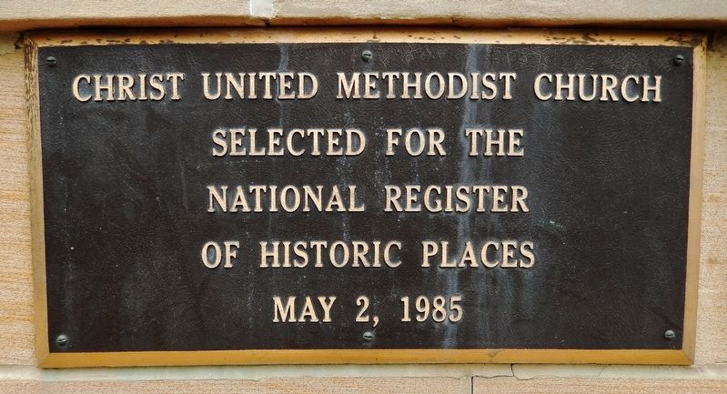 Christ United Methodist Church Marker. Click for full size. Christ United Methodist Church Marker image. Click for full size.