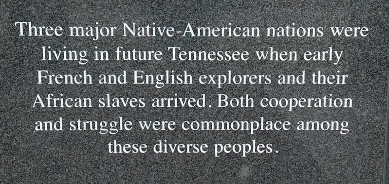 Three major Native-American nations living in future Tennessee Marker image. Click for full size.