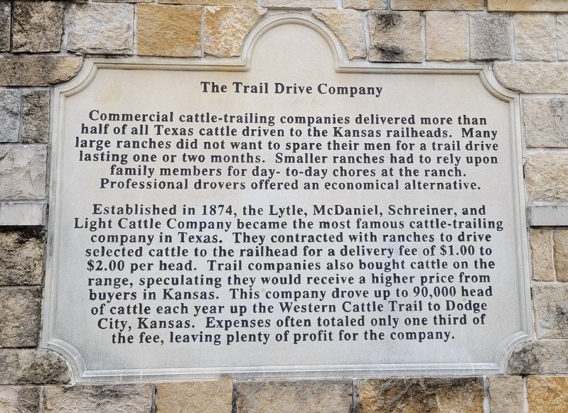 The Trail Drive Company Marker image. Click for full size.