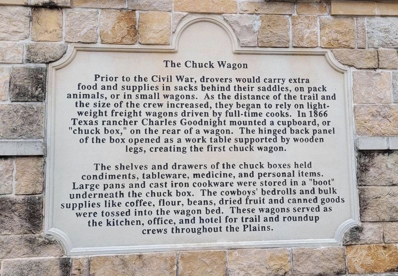 The Chuck Wagon Side Panel. Click for full size. The Chuck Wagon Side Panel image. Click for full size.