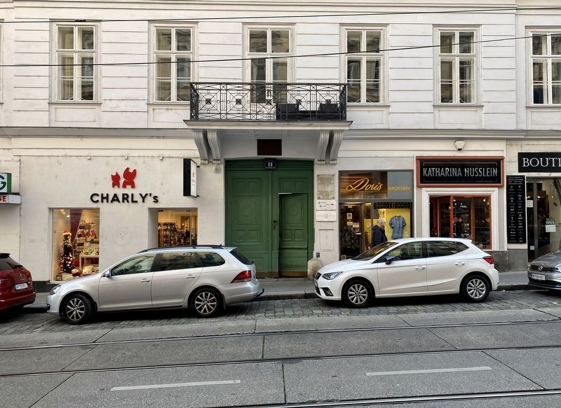 Franz Ritter von Miklosich / Fran Miklo�ič Marker - wide view image. Click for full size.