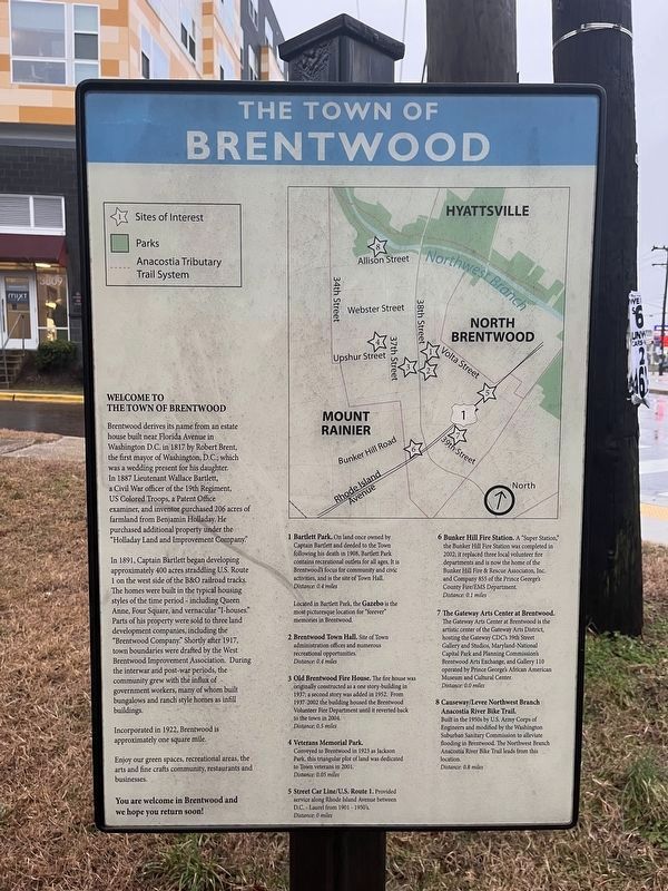 The Town of Brentwood Marker. Click for full size. The Town of Brentwood Marker image. Click for full size.