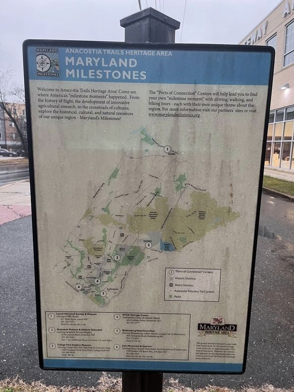 Maryland Milestones [Marker reverse] image. Click for full size.