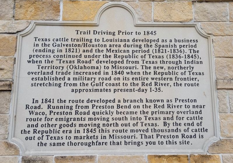 Trail Driving Prior to 1845 Marker image. Click for full size.