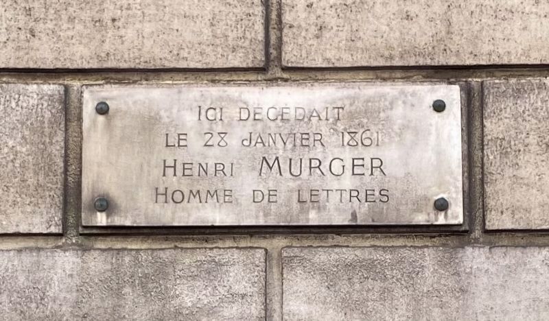 Henri Murger Marker. Click for full size. Henri Murger Marker image. Click for full size.
