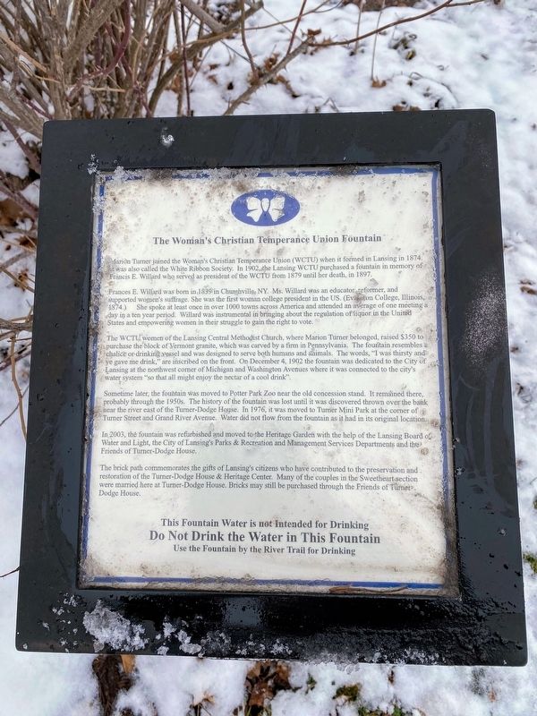 The Woman's Christian Temperance Union Fountain Marker image. Click for full size.
