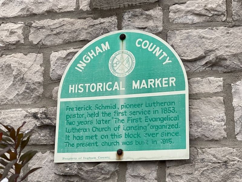First Evangelical Lutheran Church Marker image. Click for full size.