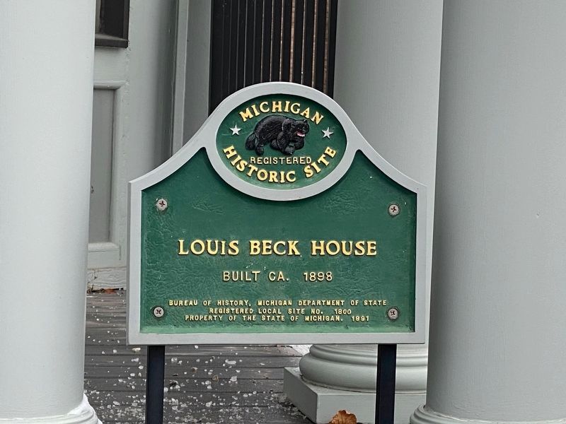 Louis Beck House Marker image. Click for full size.