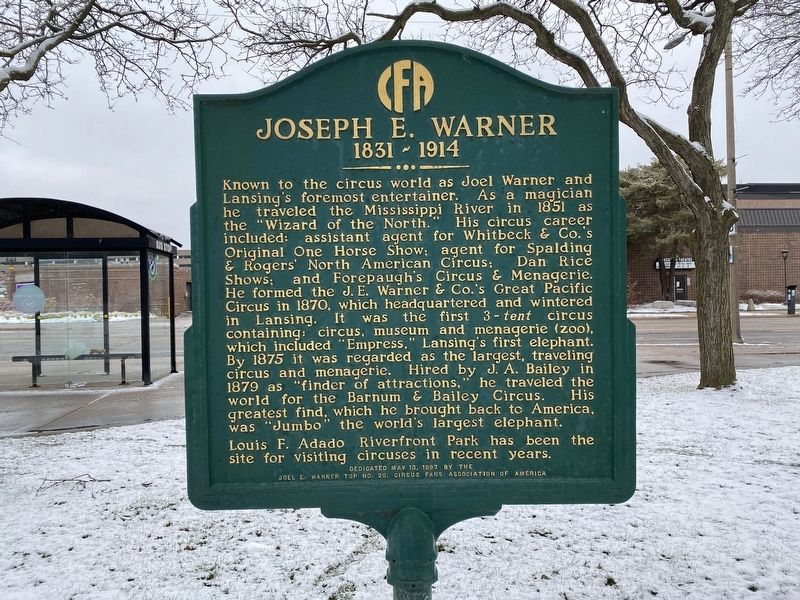 Joseph E. Warner Marker image. Click for full size.