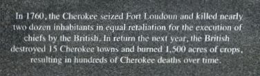Cherokee seizure of Fort Loudoun Marker image. Click for full size.