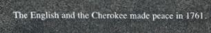 Peace between English and Cherokee Marker image. Click for full size.