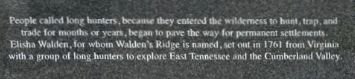 Elisha Walden and the longhunters Marker. Click for full size. Elisha Walden and the longhunters Marker image. Click for full size.