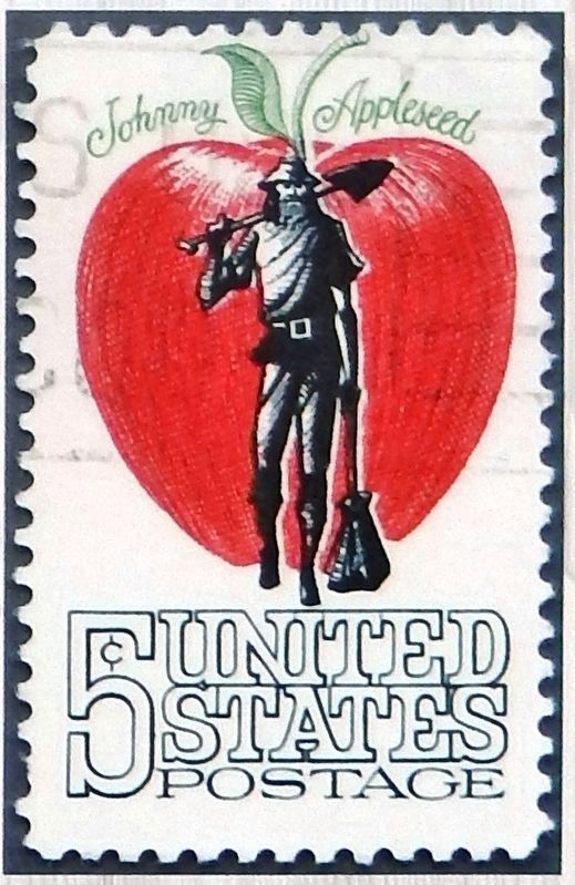 Marker detail: U.S. Postage Stamp<br>1966 image. Click for full size.