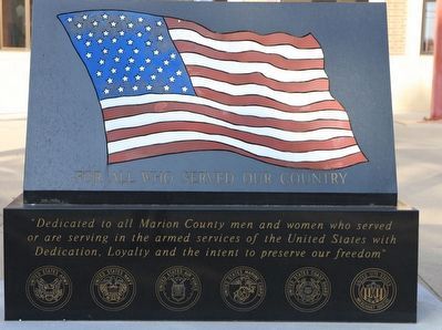 Marion County Veterans Memorial Marker image. Click for full size.