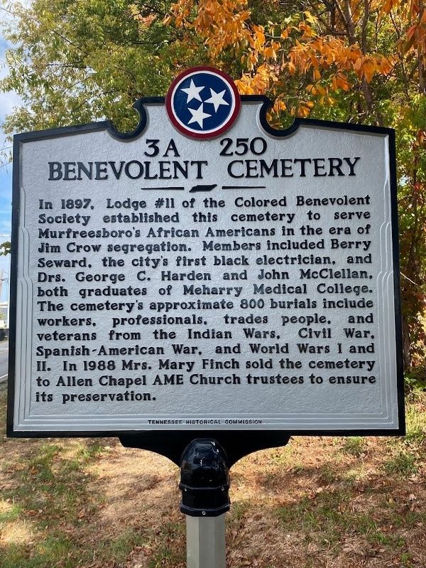 Benevolent Cemetery Marker image. Click for full size.