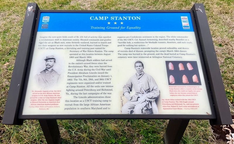 Camp Stanton Marker. Click for full size. Camp Stanton Marker image. Click for full size.