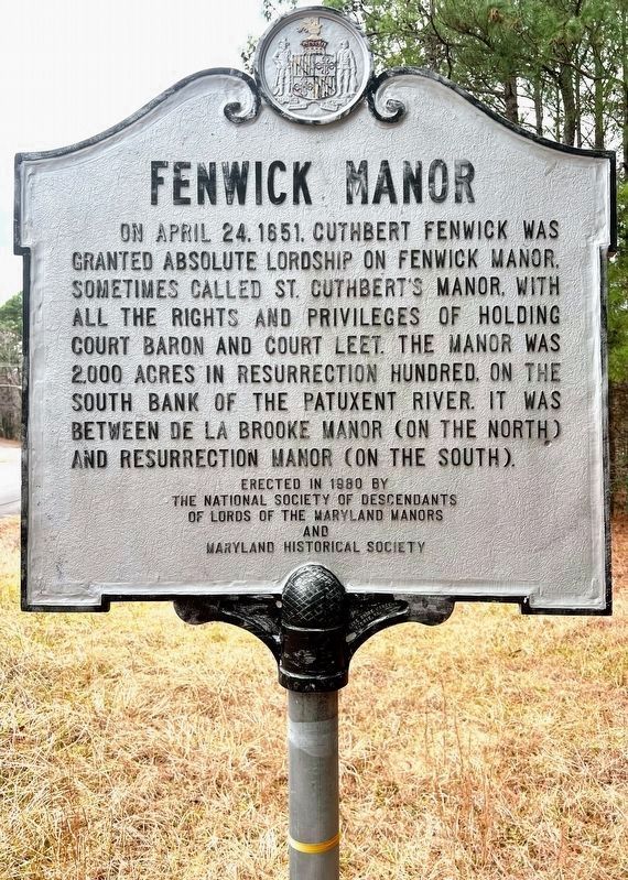 Fenwick Manor Marker image. Click for full size.