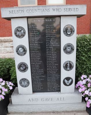 Nelson Countians who served and Gave All Marker. Click for full size. Nelson Countians who served and Gave All Marker image. Click for full size.