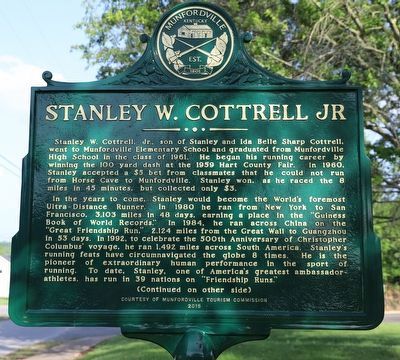 Stanley W. Cottrell JR Marker, Side One image. Click for full size.