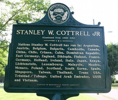 Stanley W. Cottrell JR Marker, Side Two image. Click for full size.