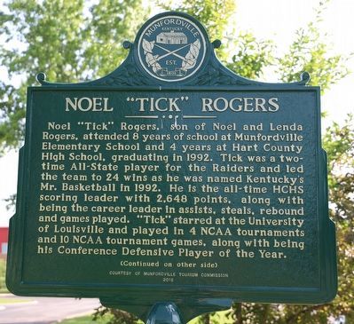 Noel "Tick" Rogers Marker, Side One image. Click for full size.
