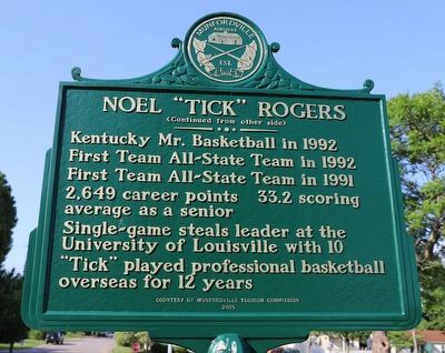 Noel "Tick" Rogers Marker, Side Two image. Click for full size.
