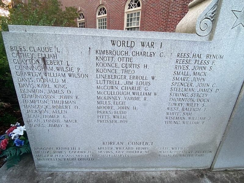 War Memorial for Lincoln County and City of Fayetteville image. Click for full size.