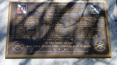 World War II 75th Division Memorial Marker image. Click for full size.