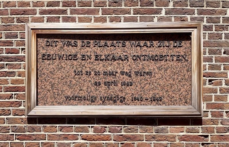 Weesp Jewish Deportation Memorial Marker image. Click for full size.