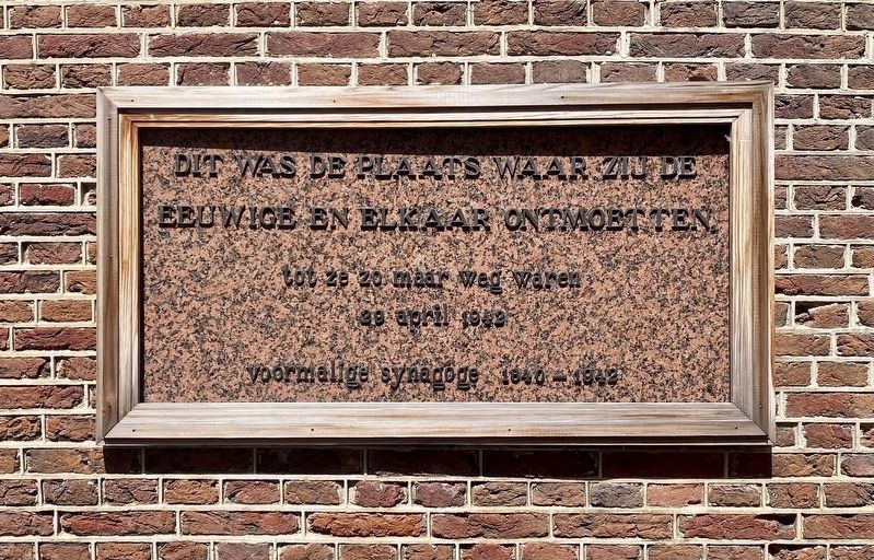 Weesp Jewish Deportation Memorial Marker image. Click for full size.