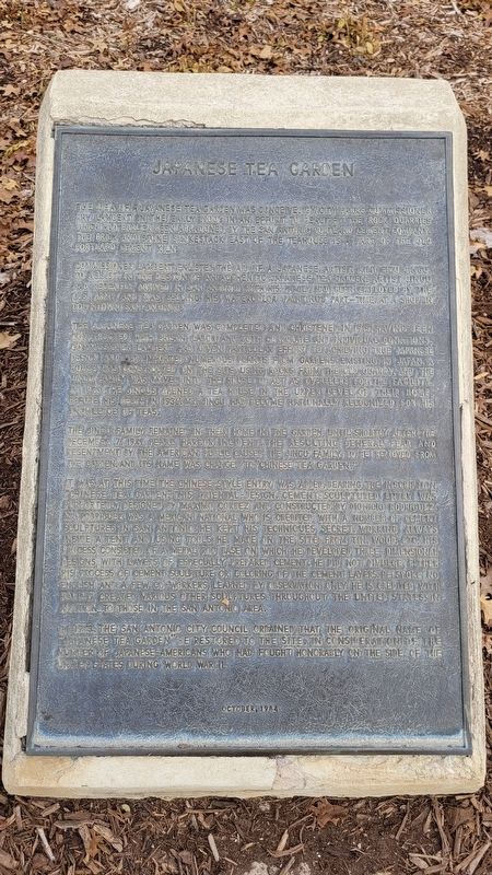 Japanese Tea Garden Marker image. Click for full size.