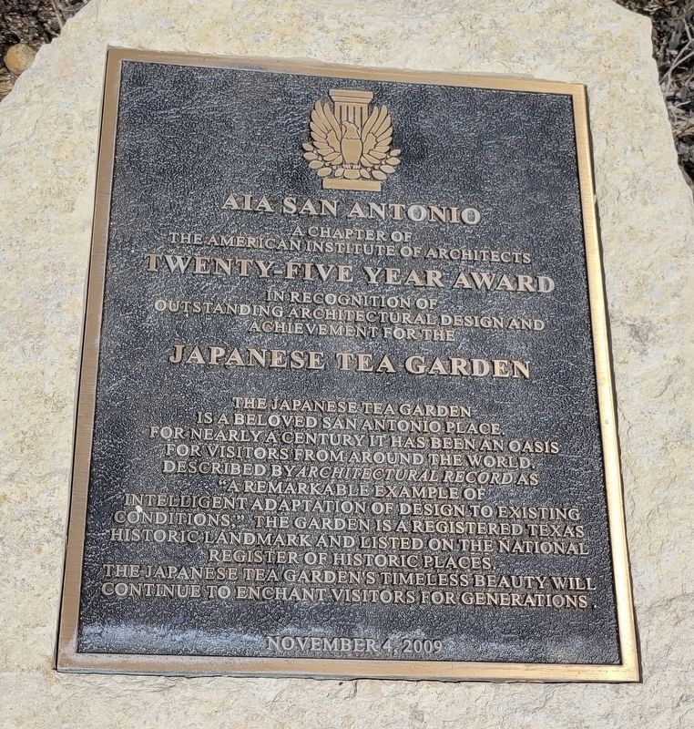 Twenty five year award - Japanese Tea Garden image. Click for full size.