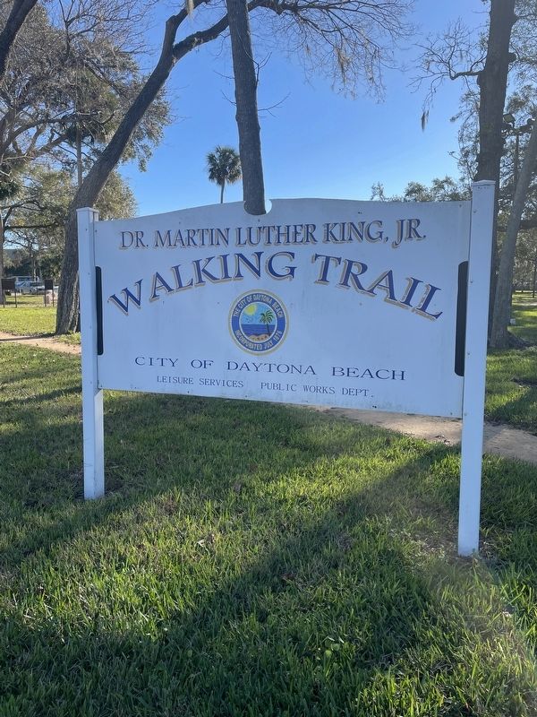 Dr. Martin Luther King, Jr. Walking Trail Sign image. Click for full size.