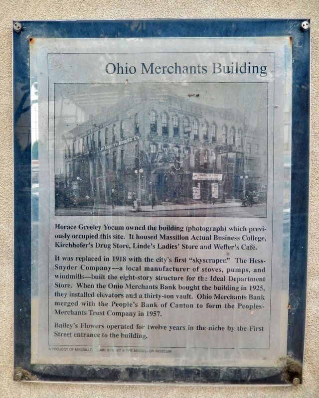 Ohio Merchants Building Marker image. Click for full size.