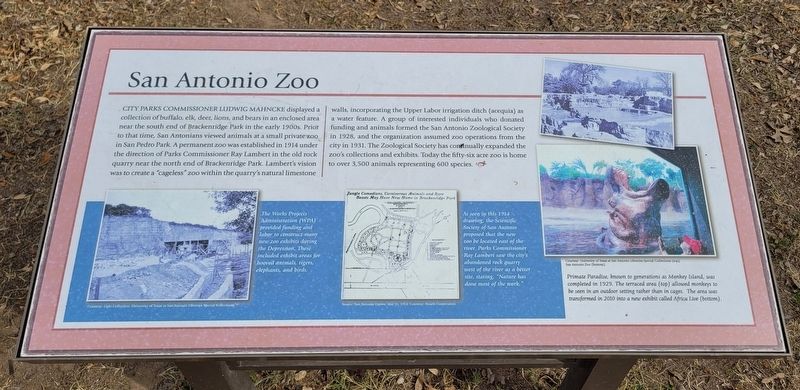 San Antonio Zoo Marker image. Click for full size.