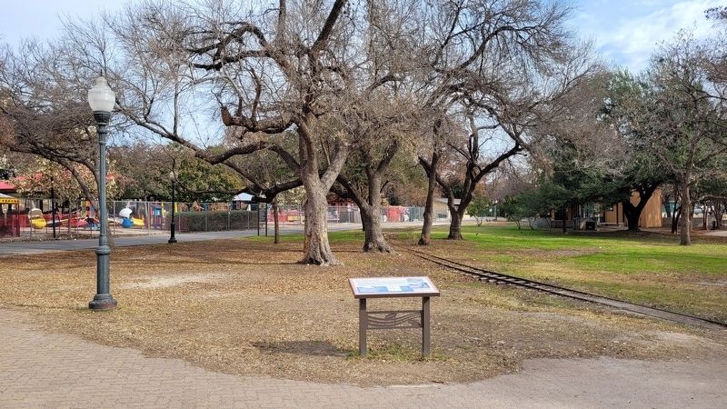 The view of the San Antonio Zoo Marker from the street image. Click for full size.