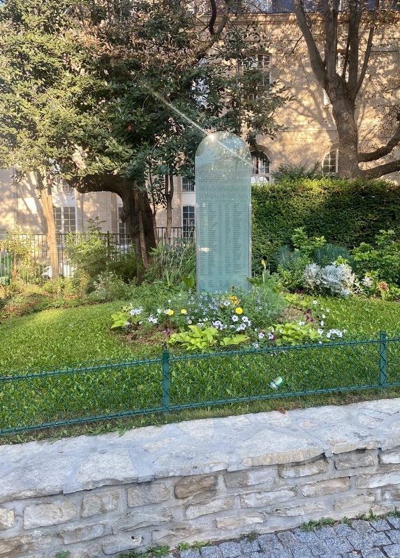 Jardin Villemin Jewish Children’s Memorial - wide view. Click for full size. Jardin Villemin Jewish Children’s Memorial - wide view image. Click for full size.