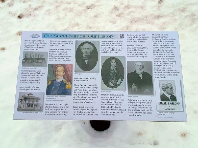 Our Street Names, Our History Marker image. Click for full size.