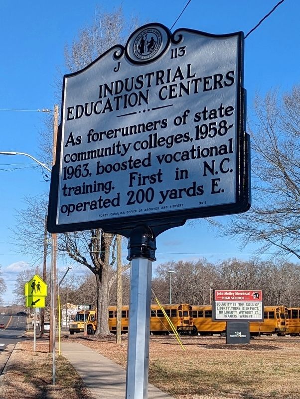 Industrial Education Center Marker. Click for full size. Industrial Education Center Marker image. Click for full size.