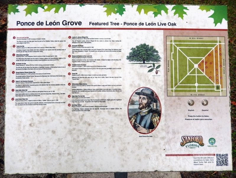 Ponce de Le�n Grove Marker image. Click for full size.