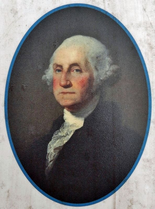 Marker detail: George Washington image. Click for full size.