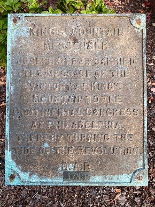 King's Mountain Messenger Marker. Click for full size. King's Mountain Messenger Marker image. Click for full size.