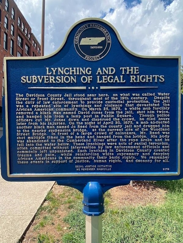 Post-Emancipation Violence in America / Lynching and the Subversion of Legal Rights Marker image. Click for full size.