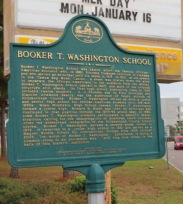 Booker T. Washington School Marker image. Click for full size.