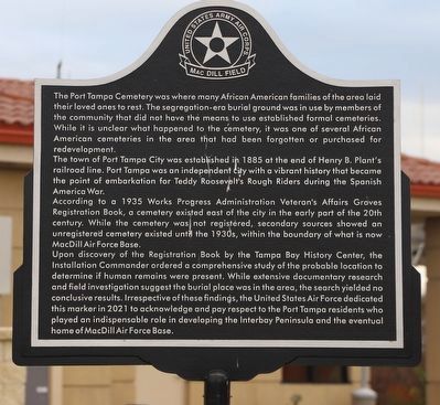 Port Tampa Cemetery Marker. Click for full size. Port Tampa Cemetery Marker image. Click for full size.