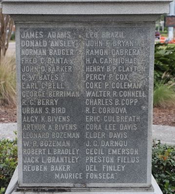 Hillsborough County World War I War Dead Memorial image. Click for full size.