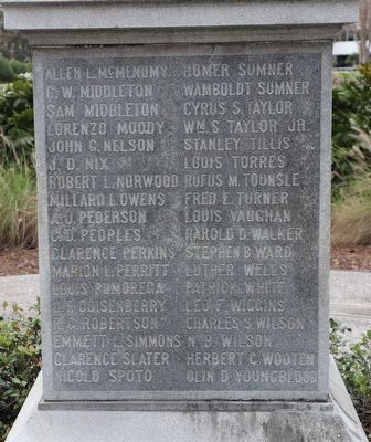 Hillsborough County World War I War Dead Memorial image. Click for full size.