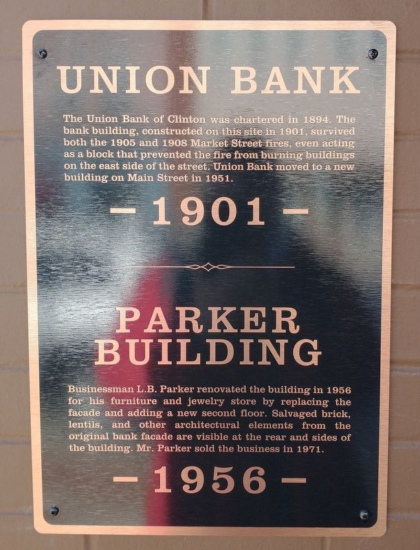 Union Bank / Parker Building Marker image. Click for full size.